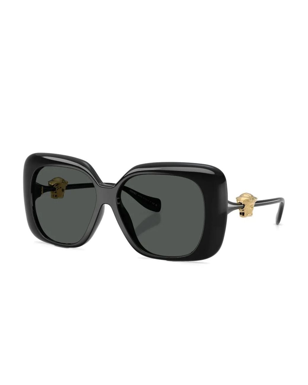 Versace Black Medusa Square-Frame Sunglasses