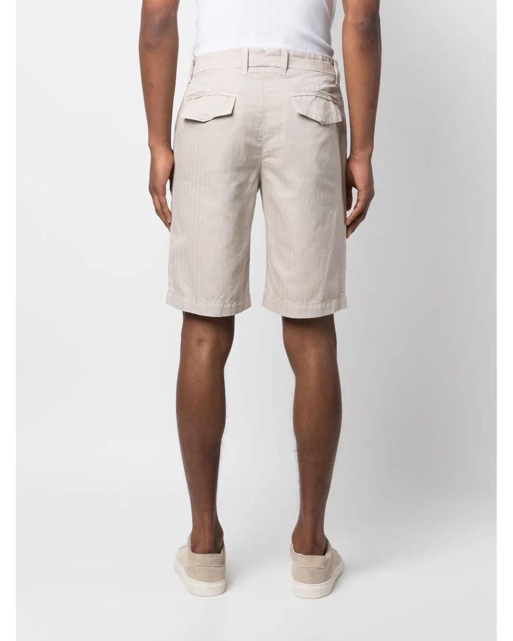 Eleventy Natural Straight-Leg Chino Shorts for men