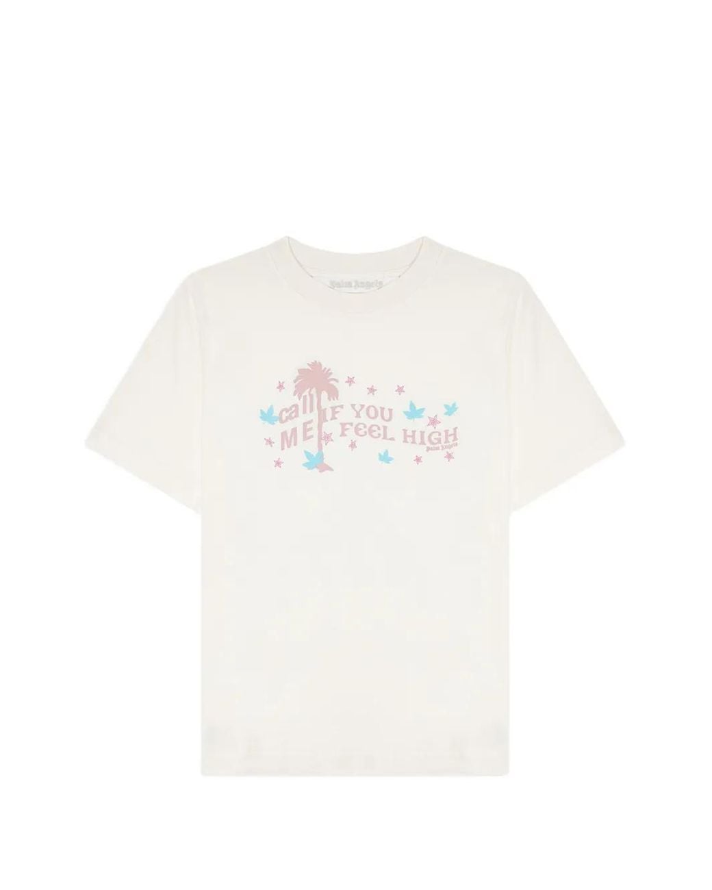Palm Angels White Feel High Graphic-Print T-Shirt