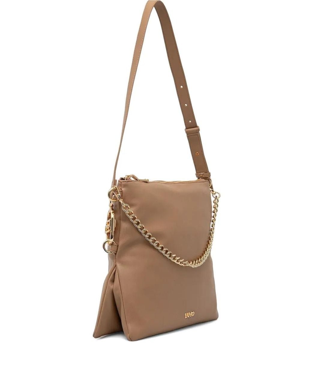 Liu Jo Natural Medium Chain-Embellished Shoulder Bag