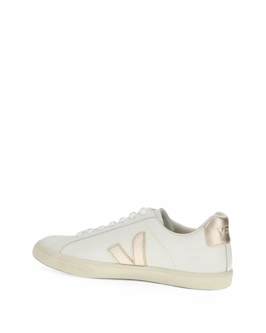 Veja White Esplar Leather Platine Sneakers