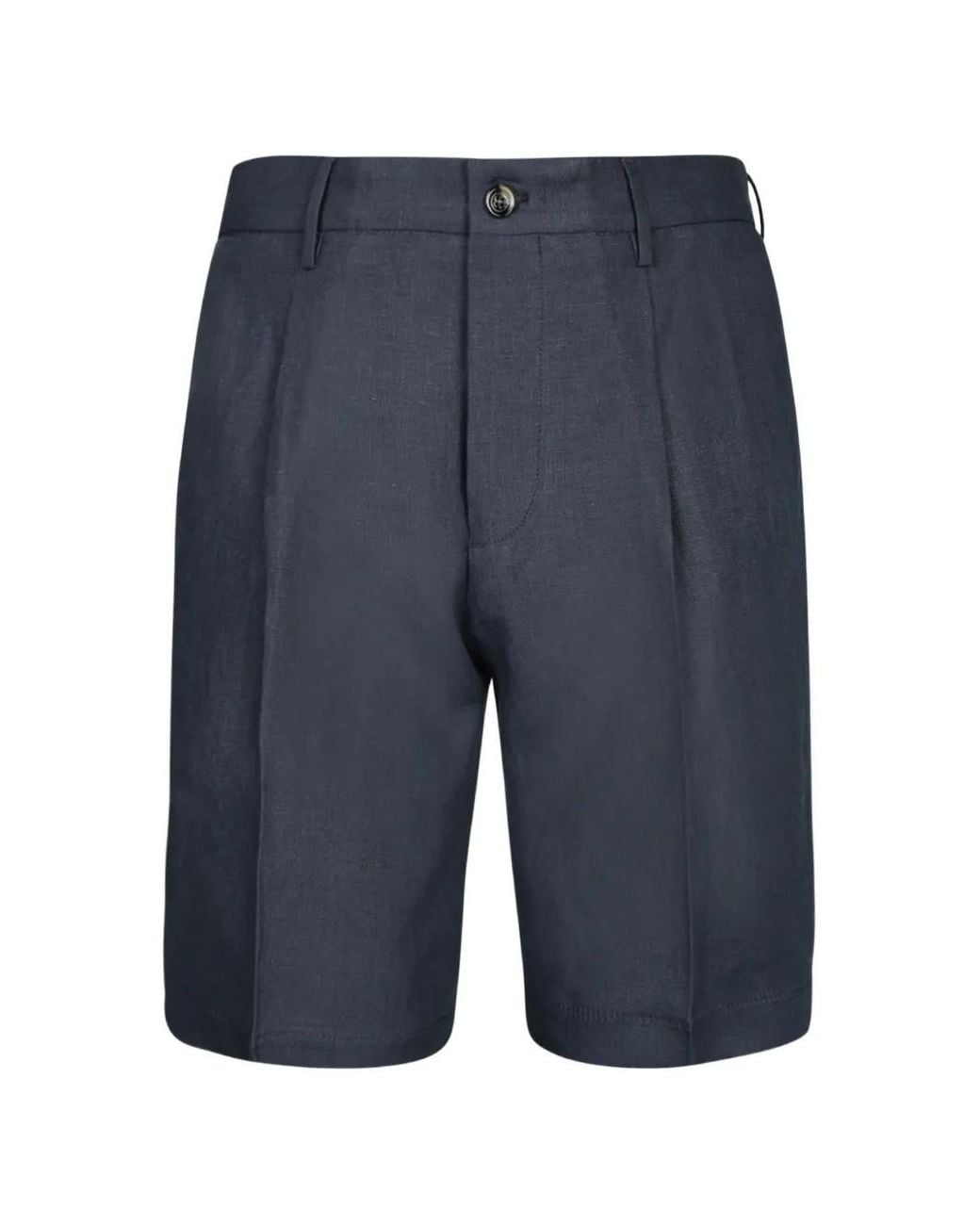 Dell'Oglio Blue Pleated Tailored Shorts for men