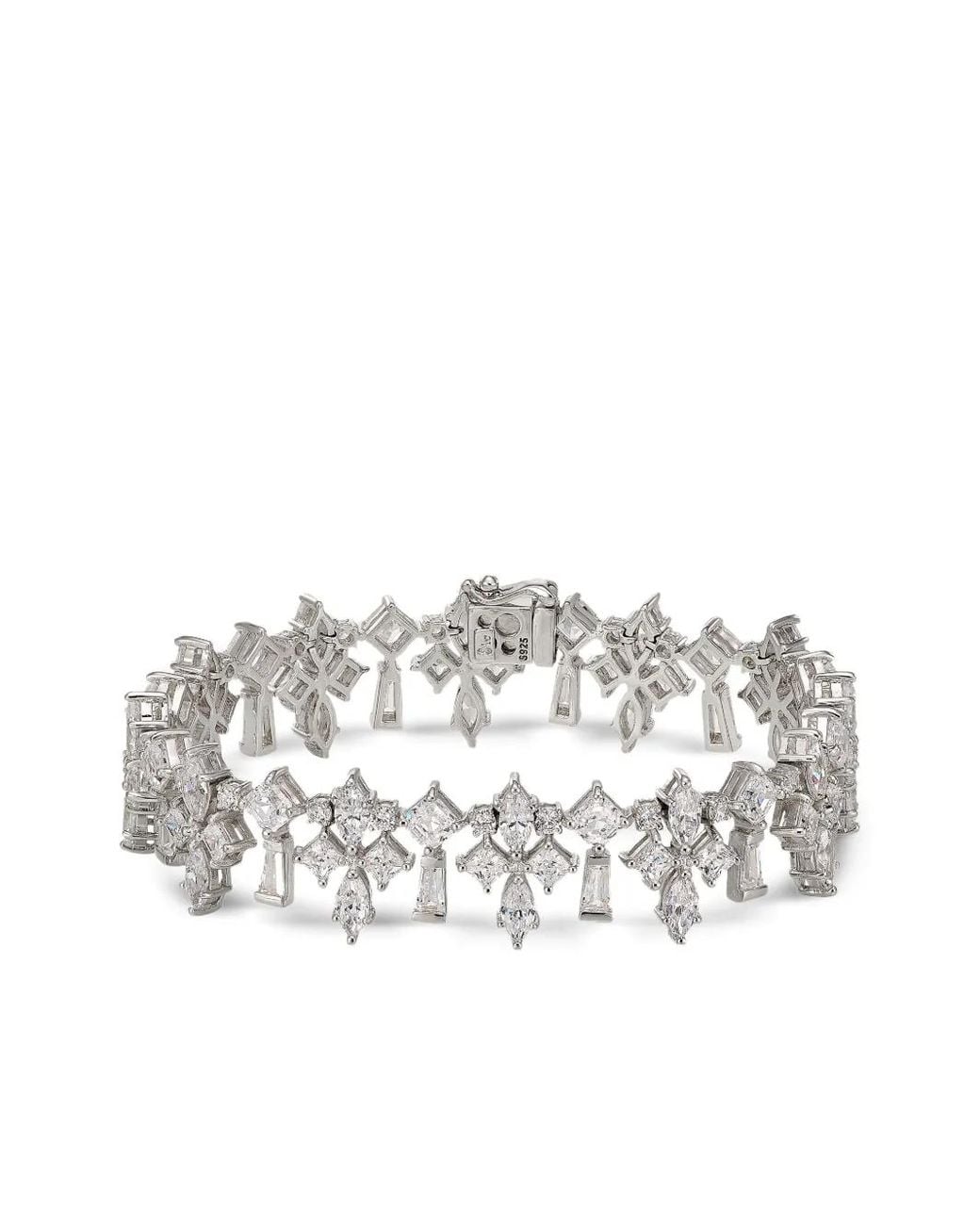 Anabela Chan White 18Kt Fleur-De-Lys Diamond Bracelet
