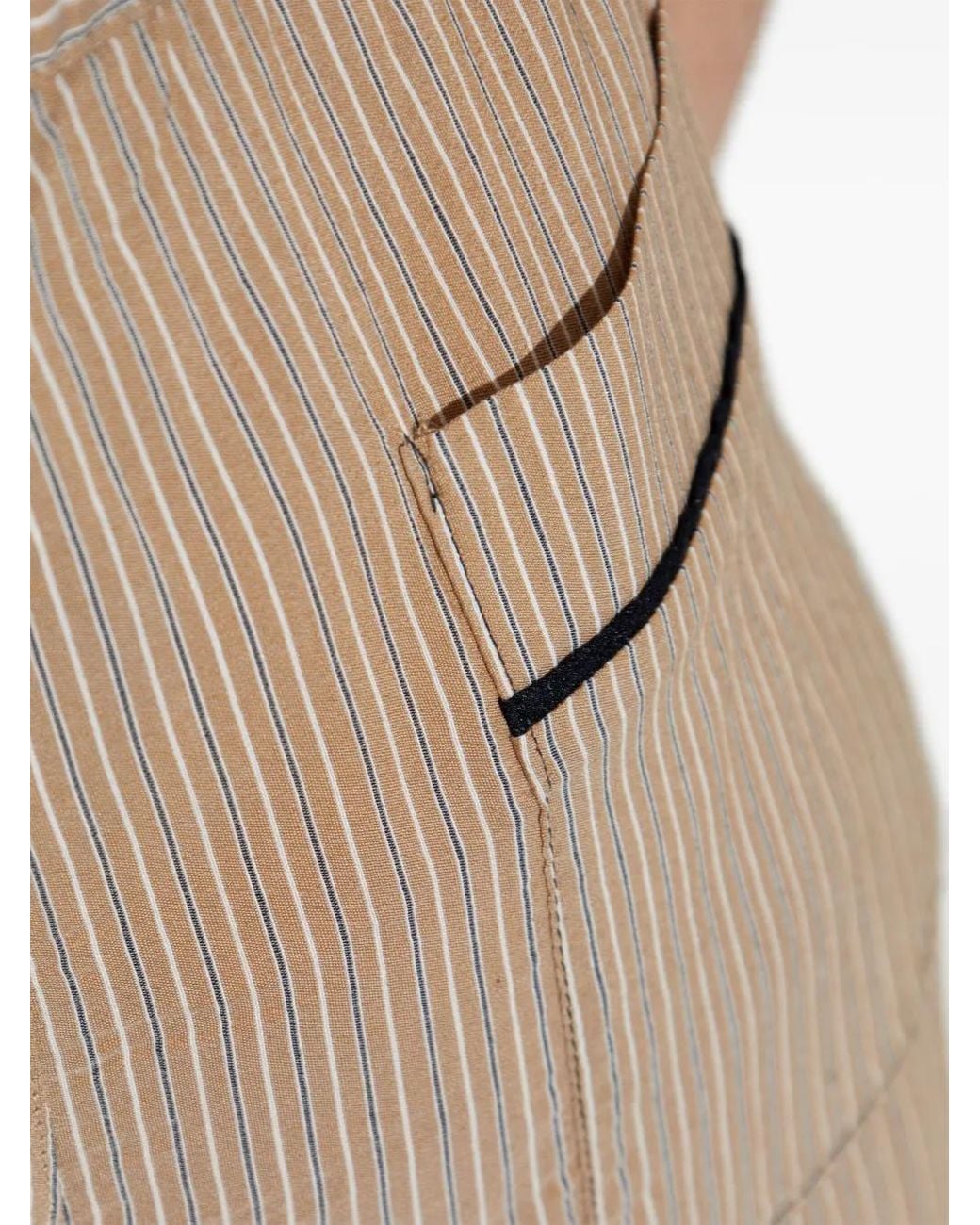 Victoria Beckham Natural Pleat-Detail Pyjama Trousers