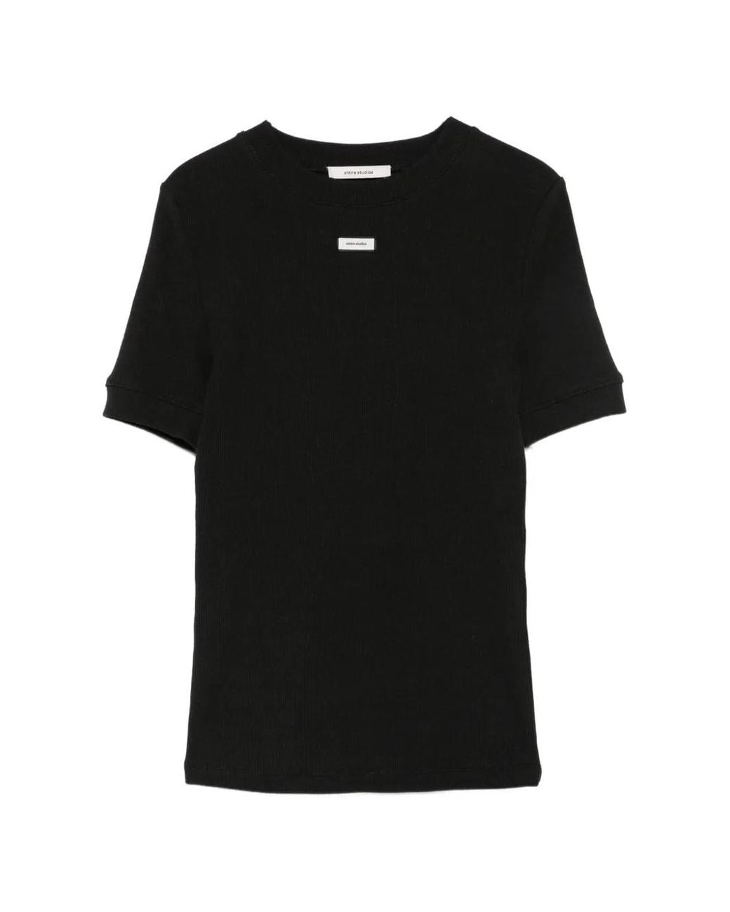 Entire studios Black Logo-Patch T-Shirt