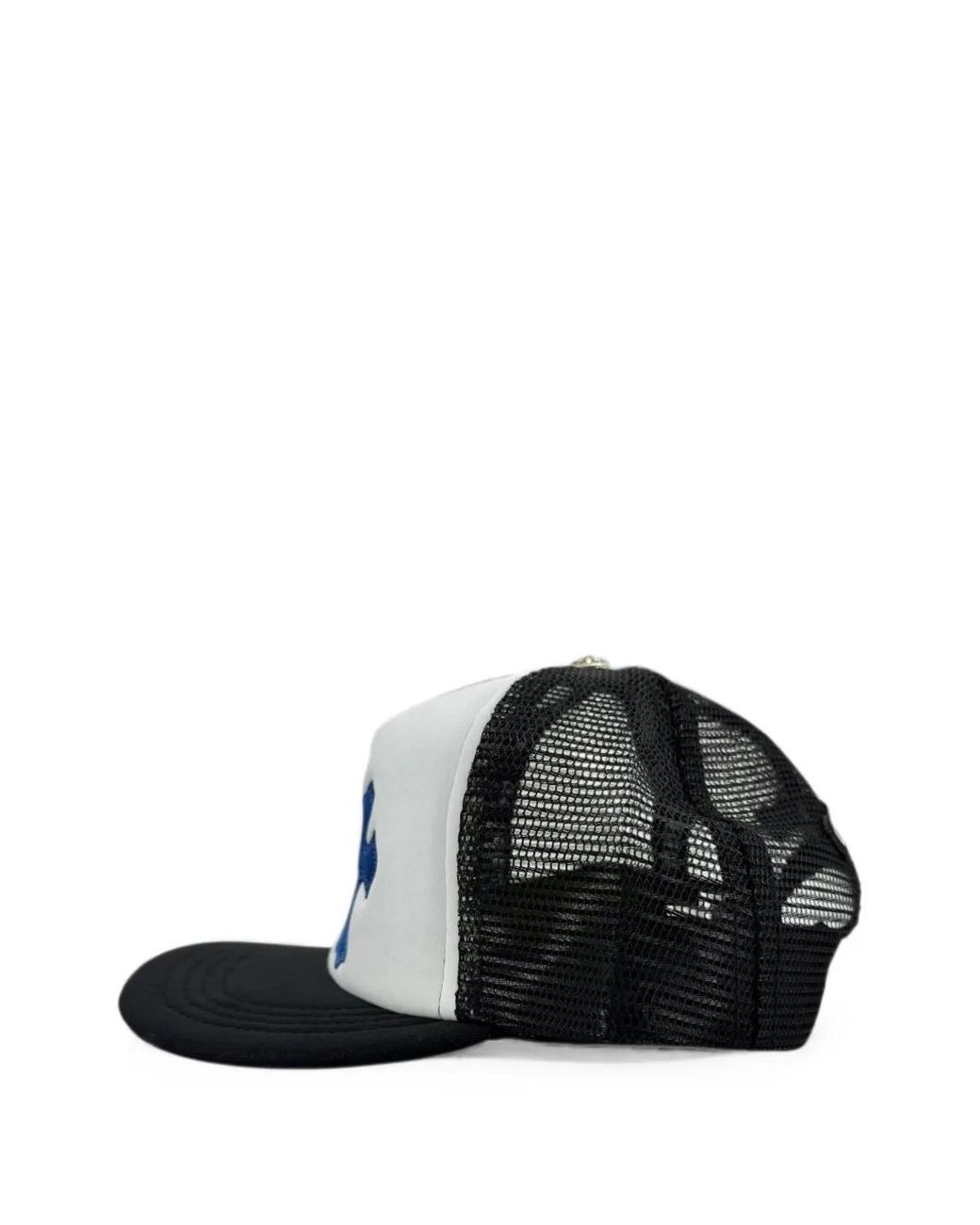Chrome Hearts Blue Cemetery Leather-Patch Baseball Cap for men