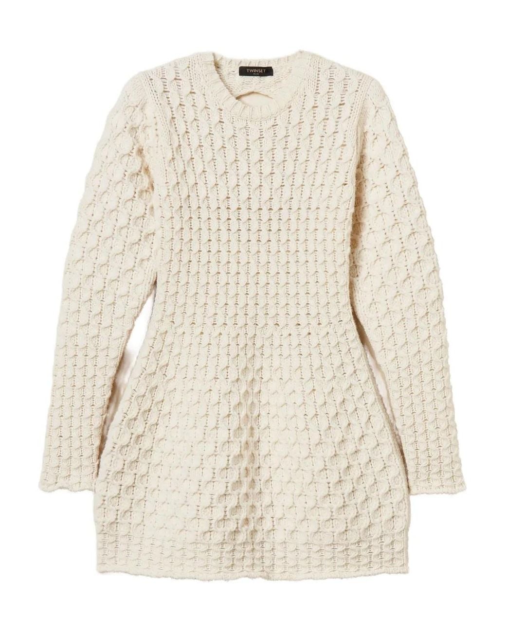 Twinset Natural Open-Back Dress