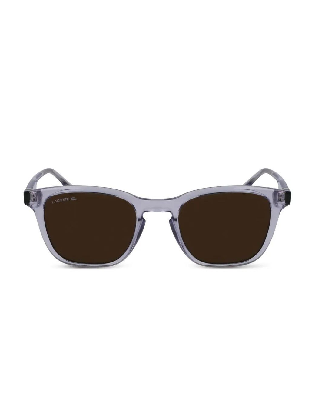 Lacoste Brown Logo-Print Sunglasses for men
