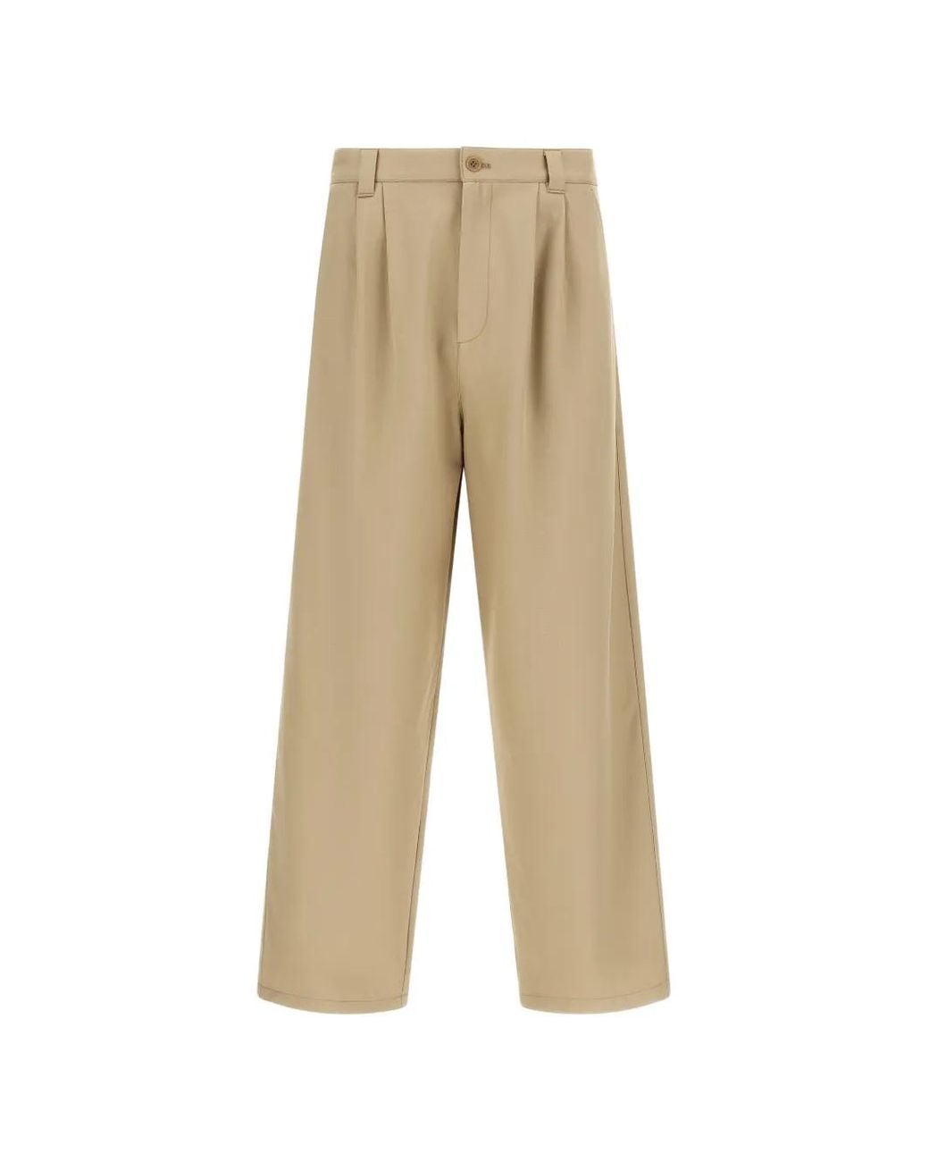 A.P.C. Natural Ricky Pleated Cotton Trousers for men