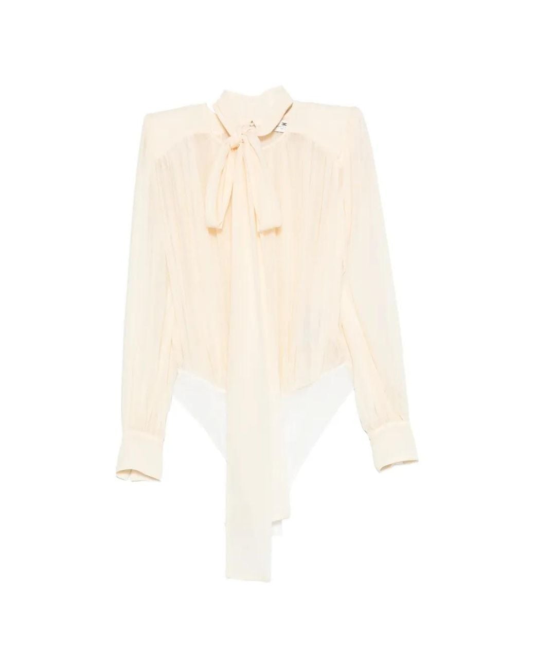 Elisabetta Franchi White Butter Silk Bodyshirt