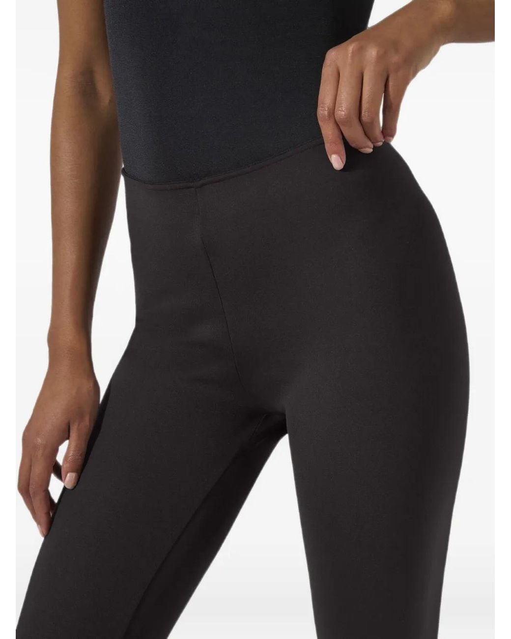 Wolford Black Pantalon Midnight Grace À Coupe Droite