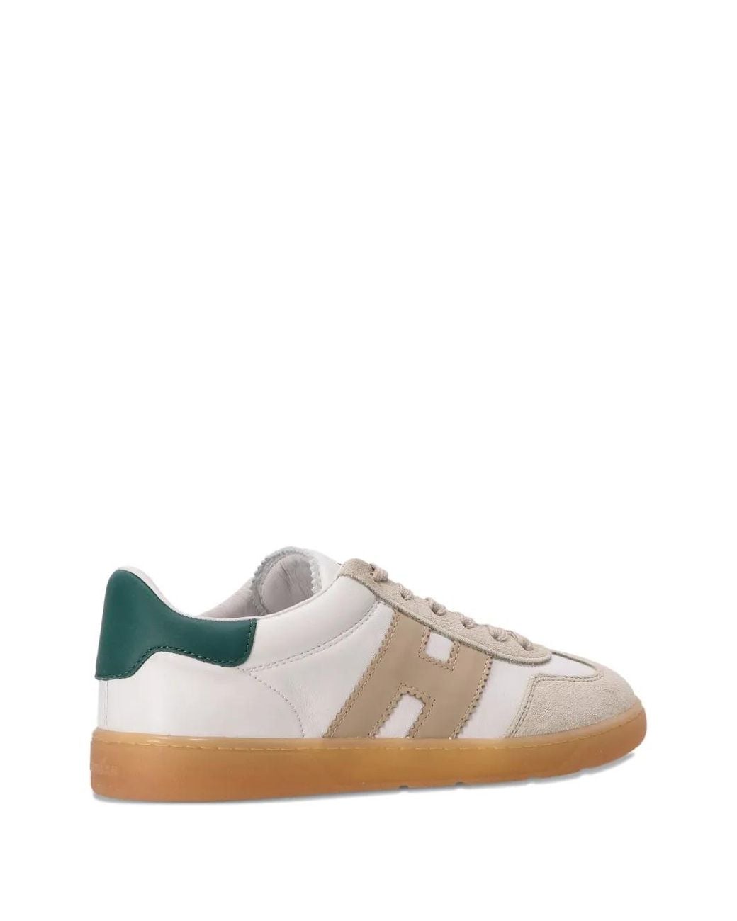 Hogan White Panelled Leather Sneakers