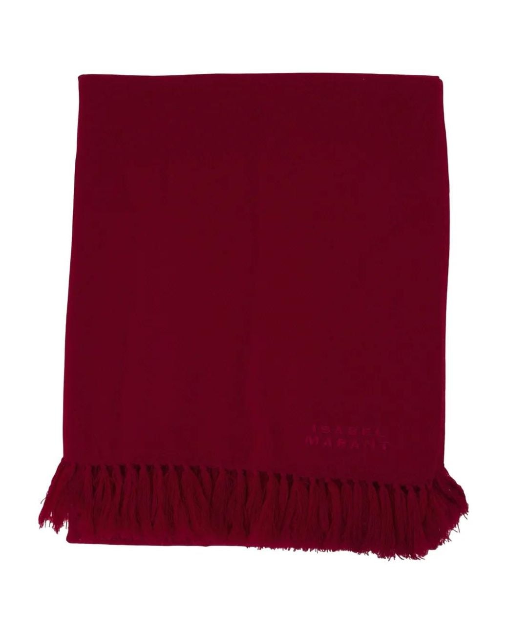 Isabel Marant Purple Fringed-Trim Scarf
