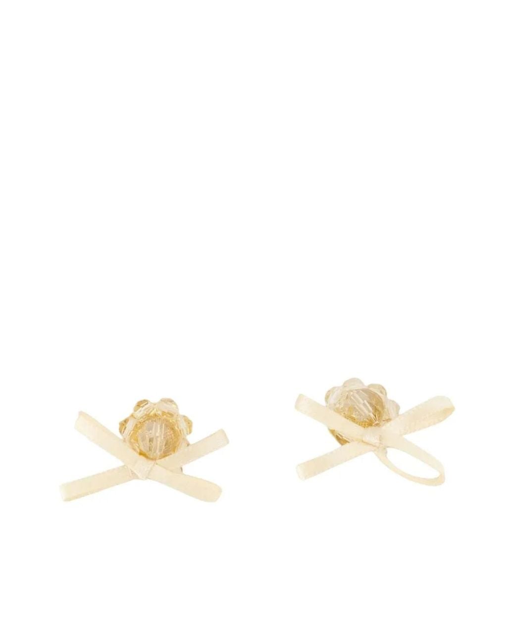 Simone Rocha White Ohrringe Mit Schleife