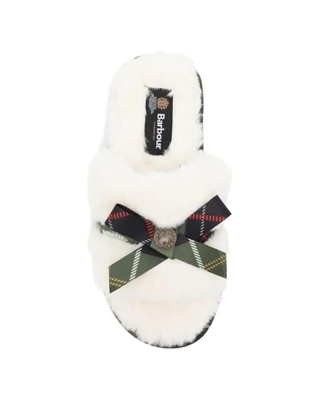 Barbour White Eleanora Slippers