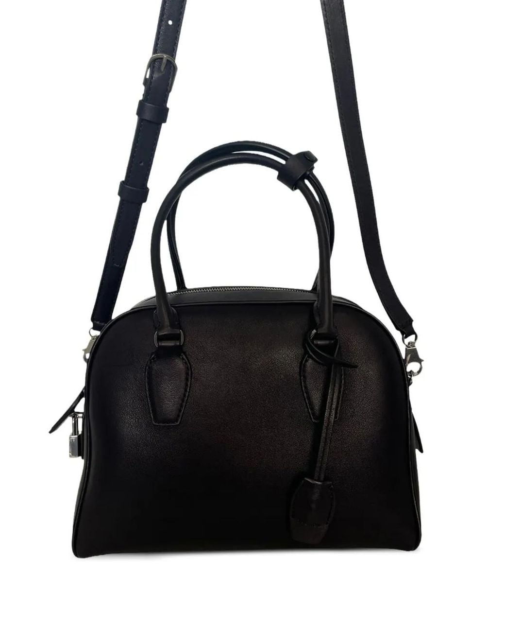 The Row Black India 10.00 Leather Tote Bag