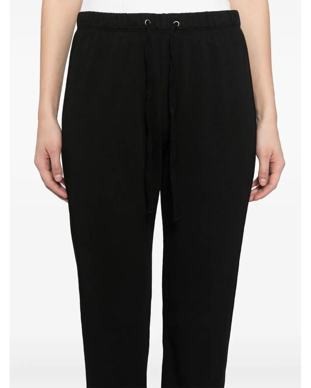 James Perse Black Straight-Leg Track Pants