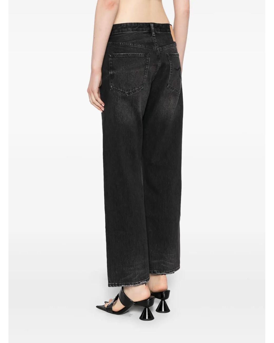R13 Black Straight-Leg Jeans