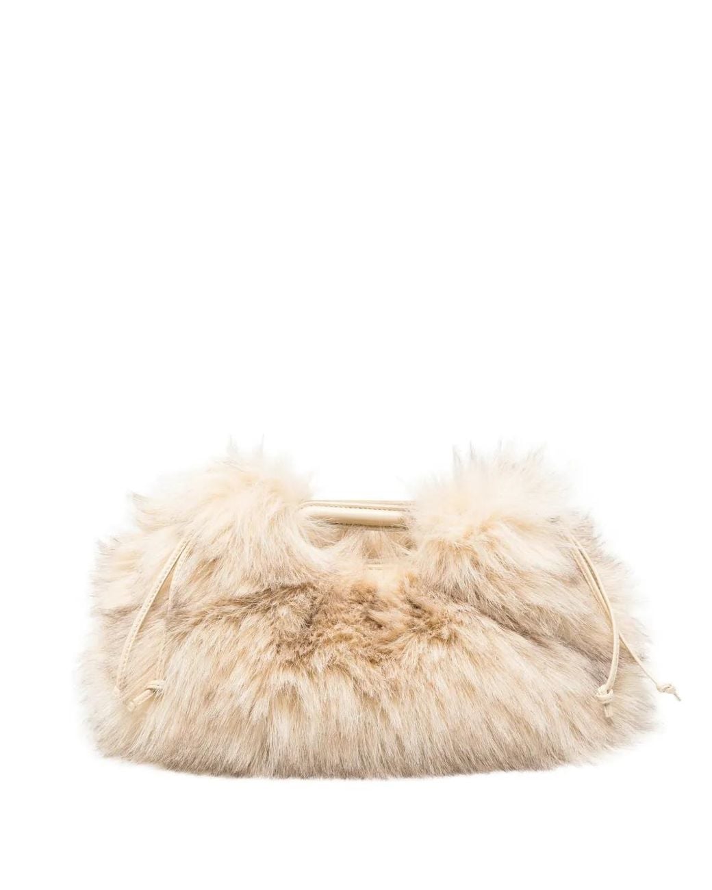 Maje Natural Milpli Shearling-Effect Tote Bag