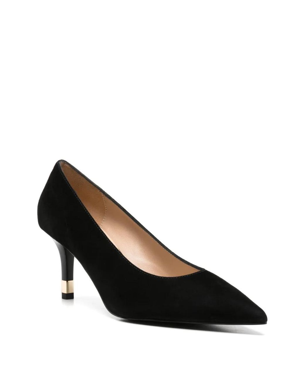 Furla Black Pointed-Toe Suede Pumps