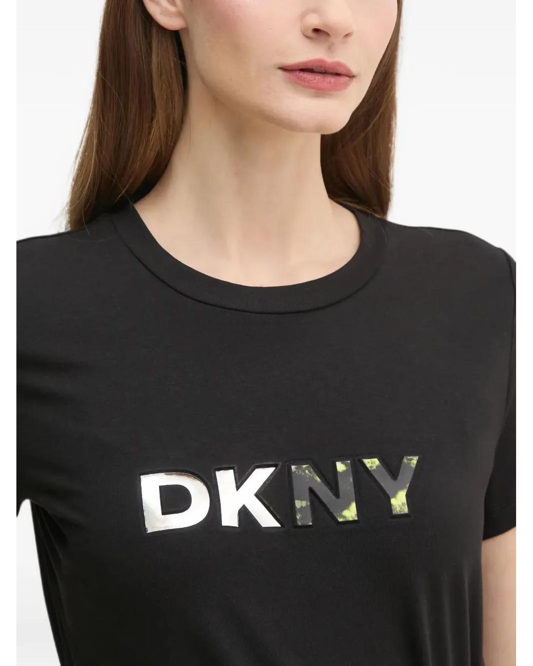 DKNY Black Logo-Print T-Shirt