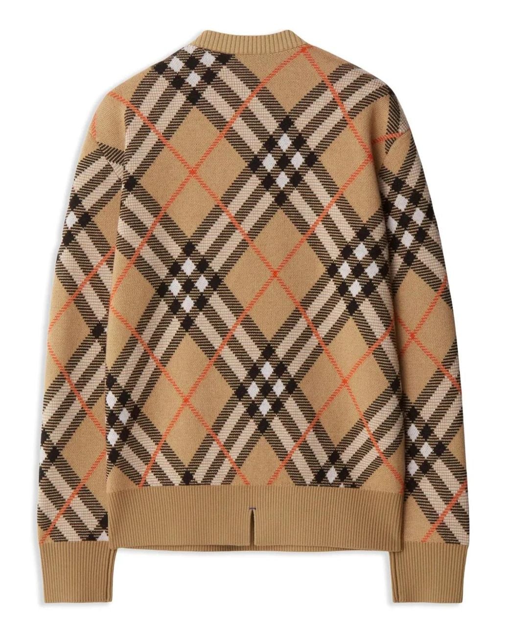 Sweat Check À Manches Longues Burberry pour homme en coloris Brown