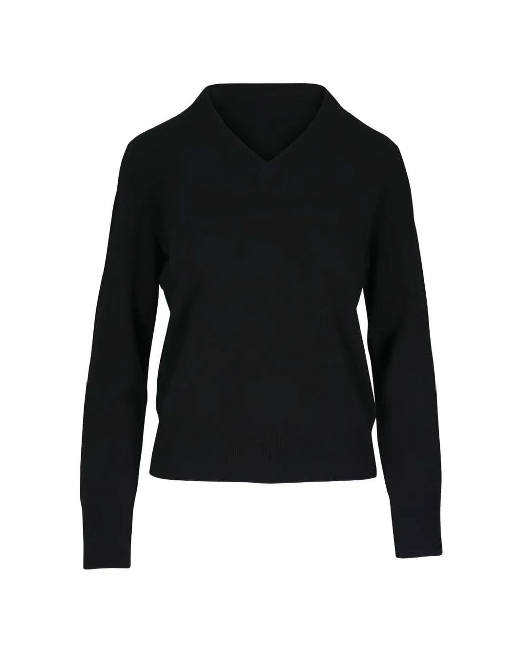 Vince Black V-Neck Long-Sleeve Sweater