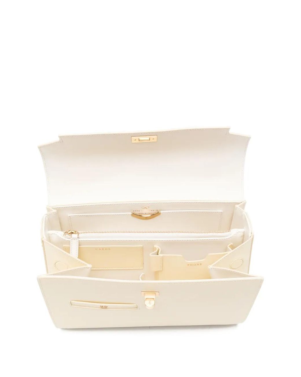 Anya Hindmarch Natural Sac Cabas À Fermoir Tourniquet