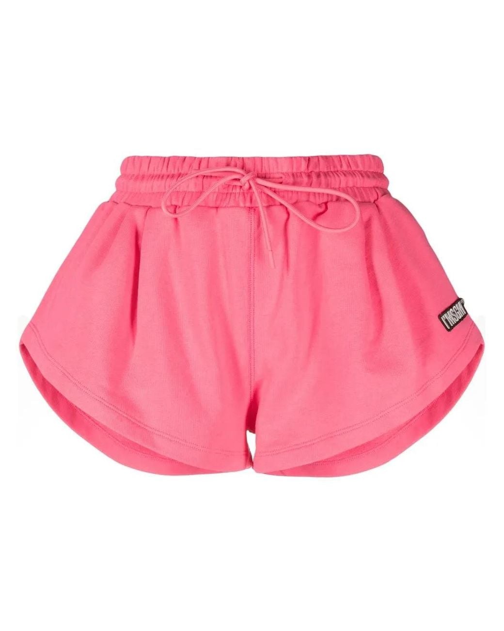 MSGM Pink Sport-Shorts Mit Logo-Patch