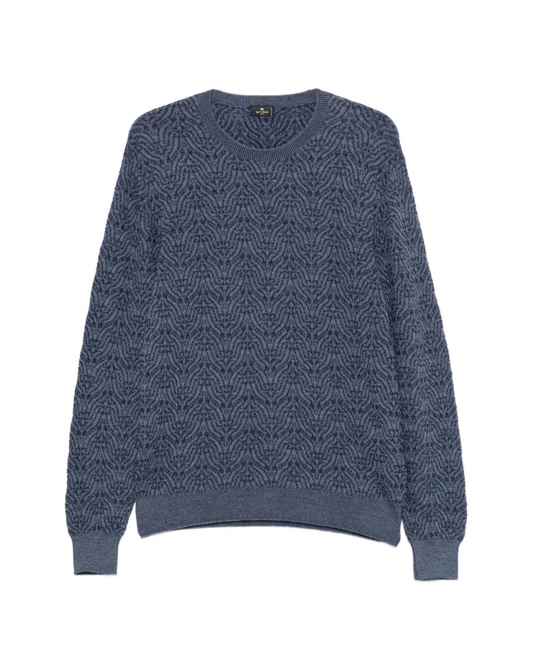 Etro Blue Pull À Col Rond for men