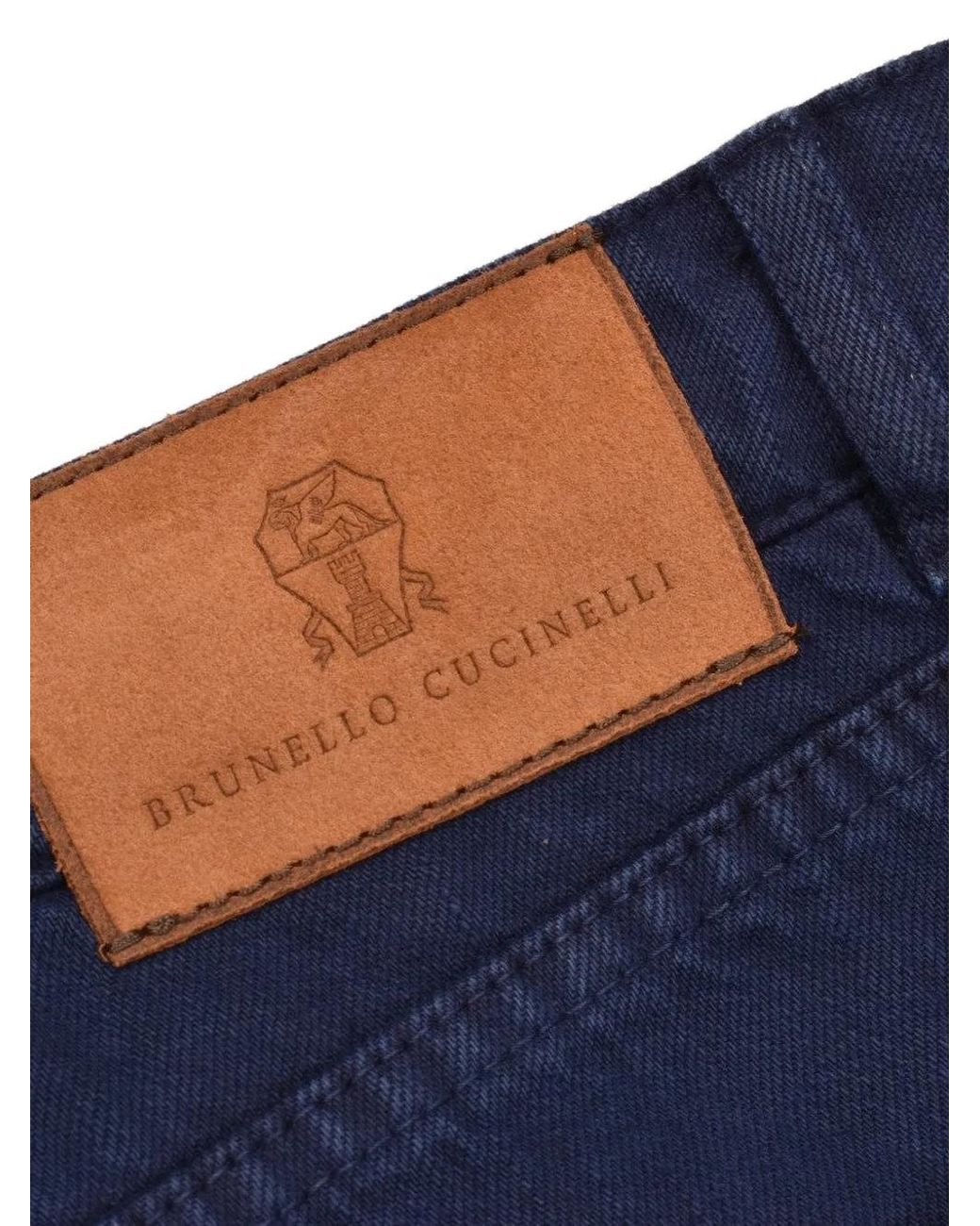 Brunello Cucinelli Blue Five-Pockets Straight-Leg Jeans for men