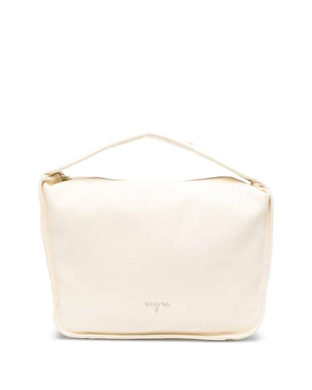 Patrizia Pepe Natural Large Leather Shoulder Bag