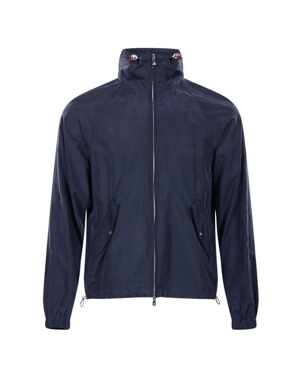Brunello Cucinelli Blue Veste À Col Montant Et Manches Raglan for men