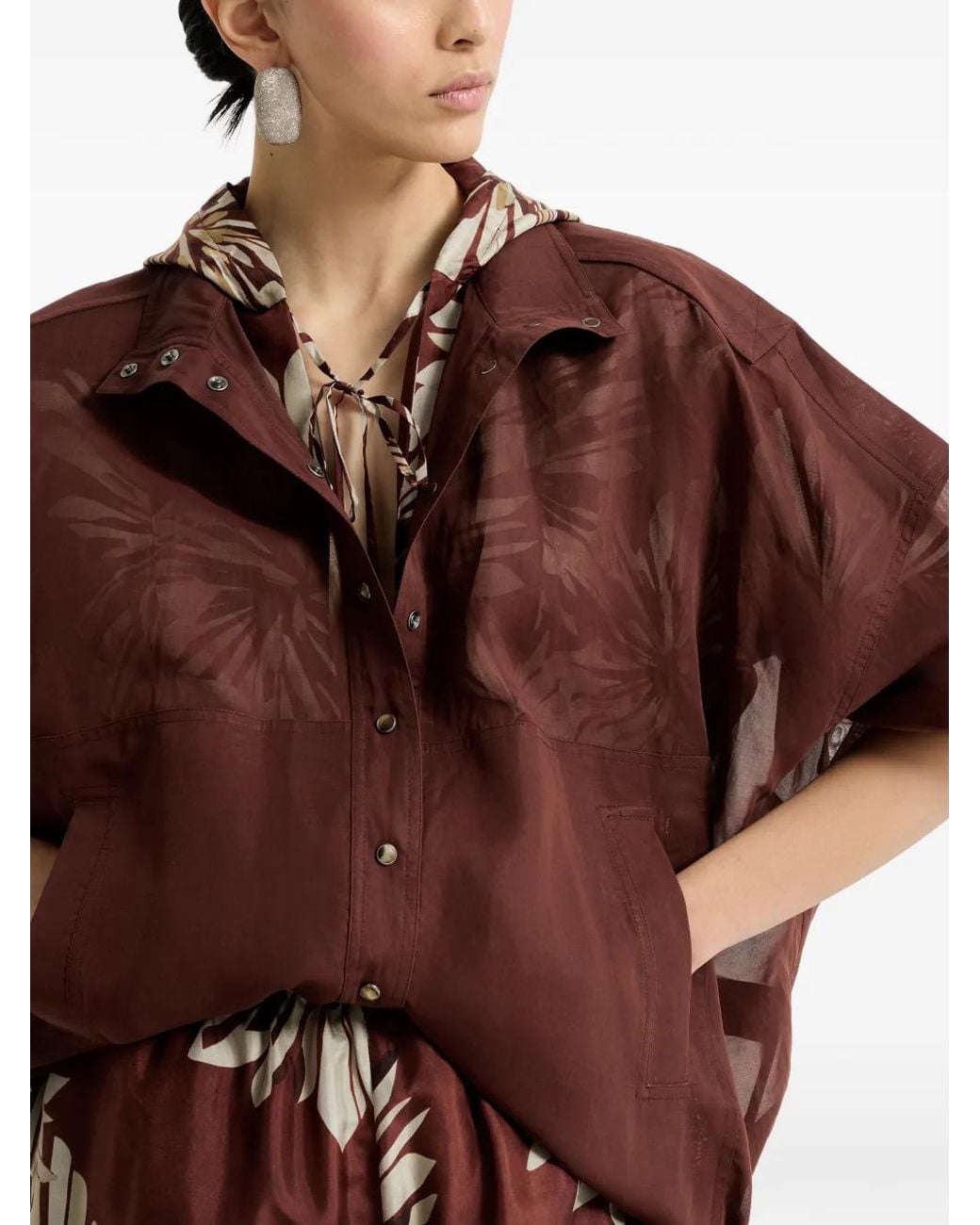 Brunello Cucinelli Brown Light Cotton Jacket