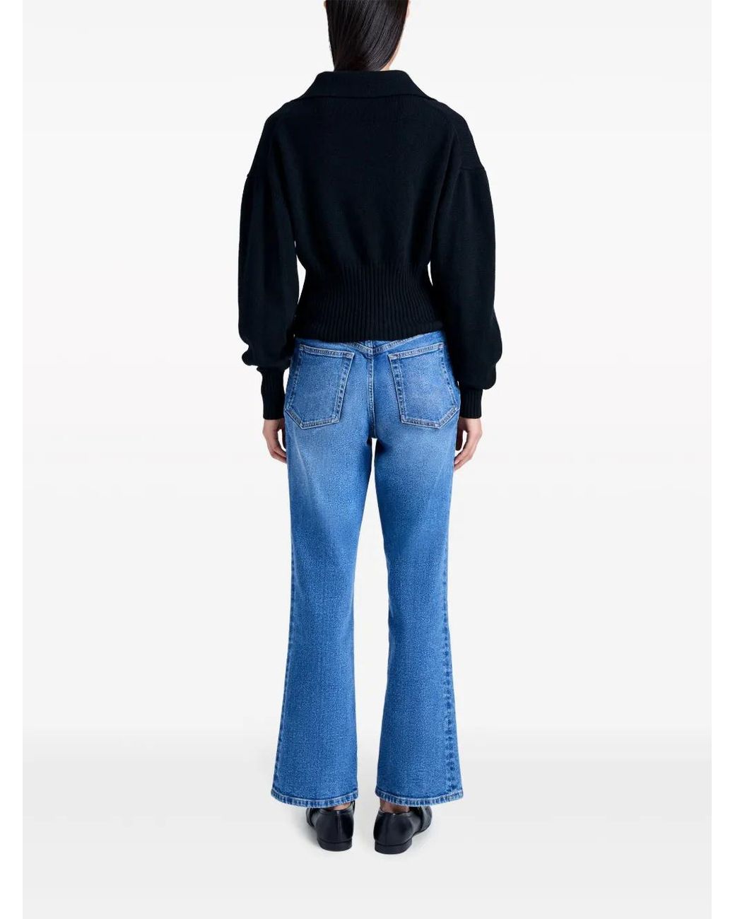 Proenza Schouler Blue Jeanne Polo Sweater