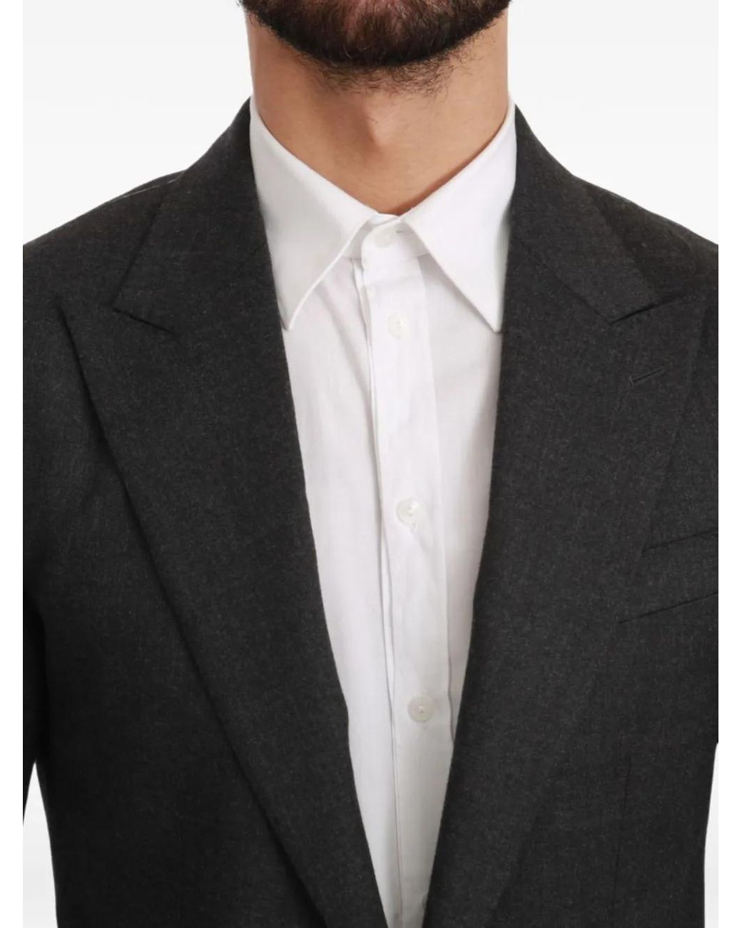 Dolce & Gabbana Black Single-Breasted Blazer for men