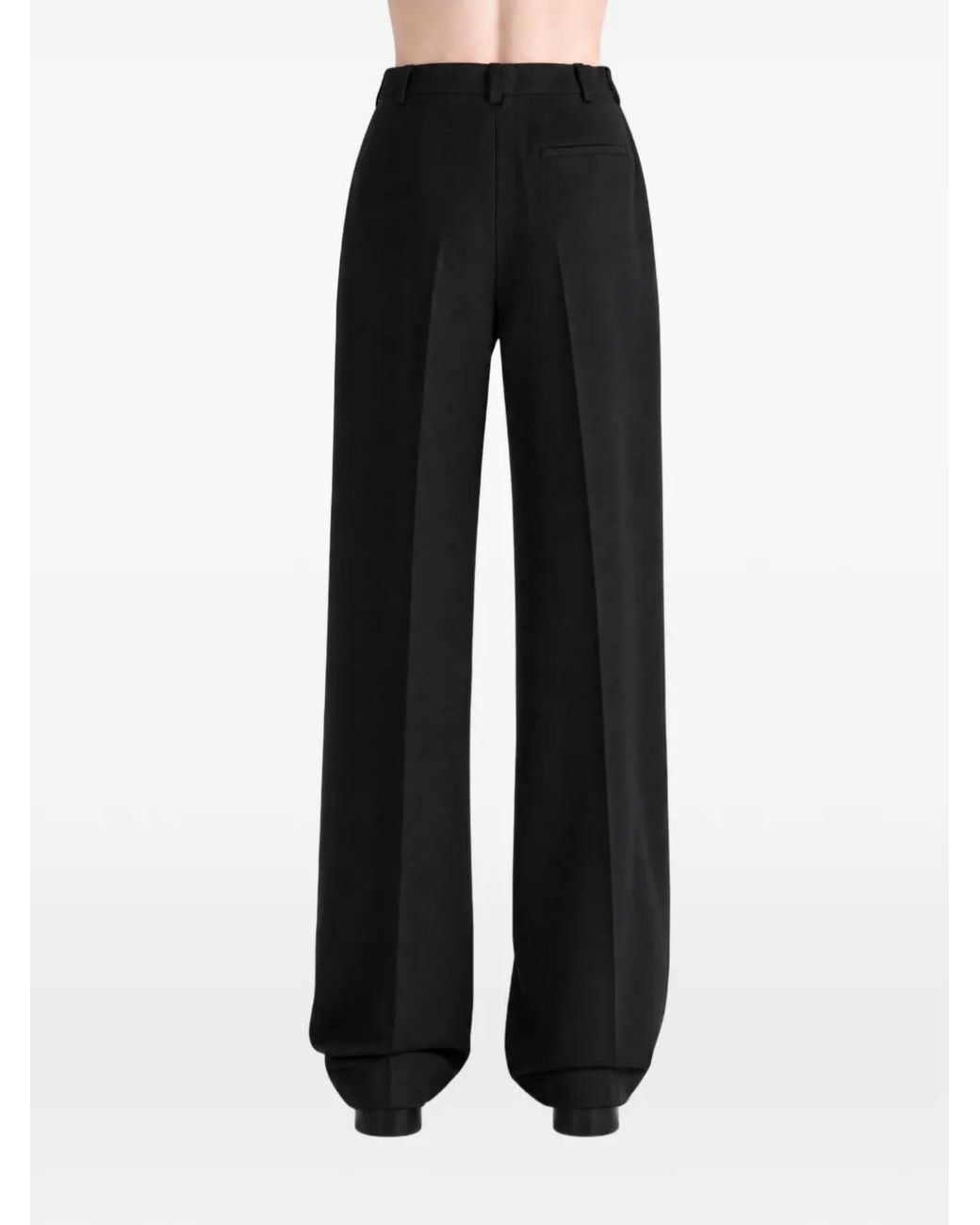 Calvin Klein Black Fernanda Pressed-Crease Wide-Leg Trousers