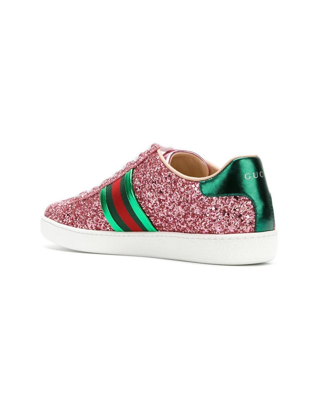 Gucci Ace Glitter Sneakers in Pink Lyst