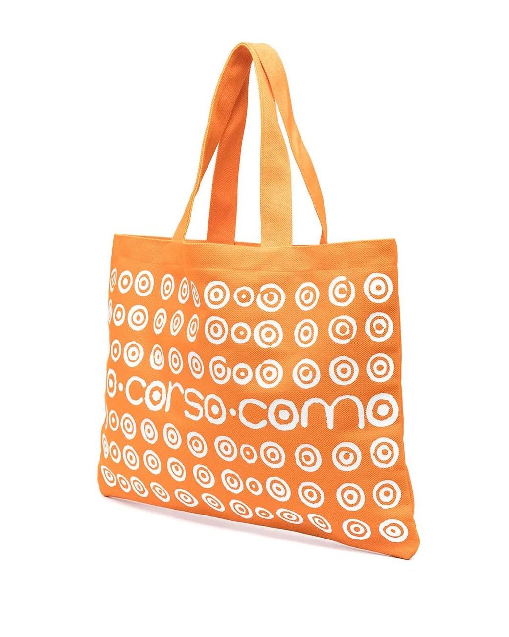 10 Corso Como Orange Spiral Logo Print Tote Bag