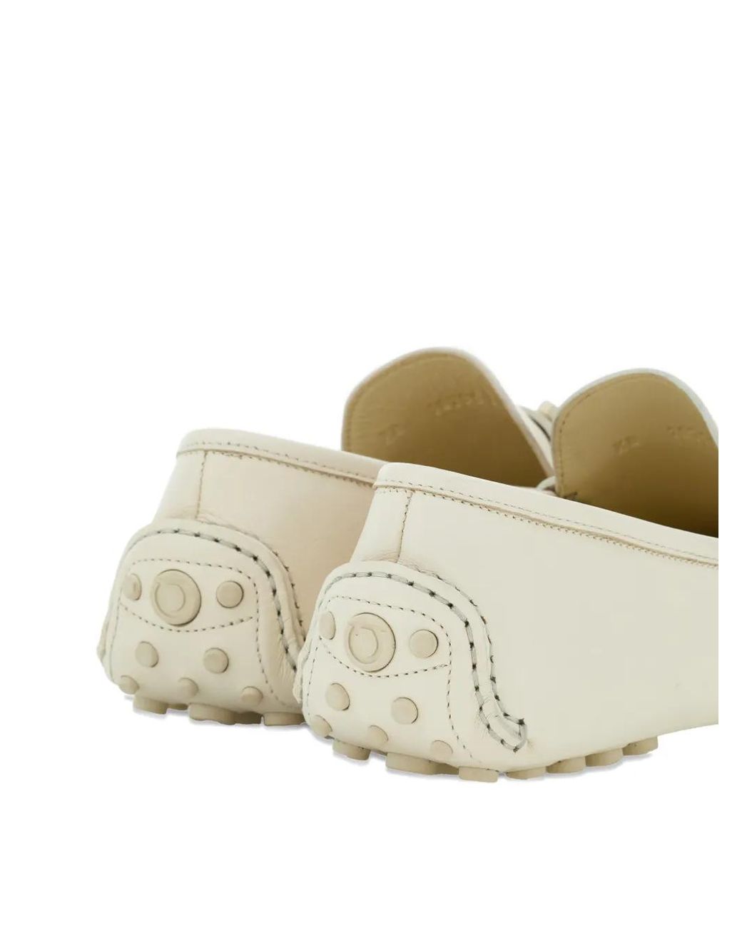 Ferragamo White Gancini-Plaque Leather Loafers for men