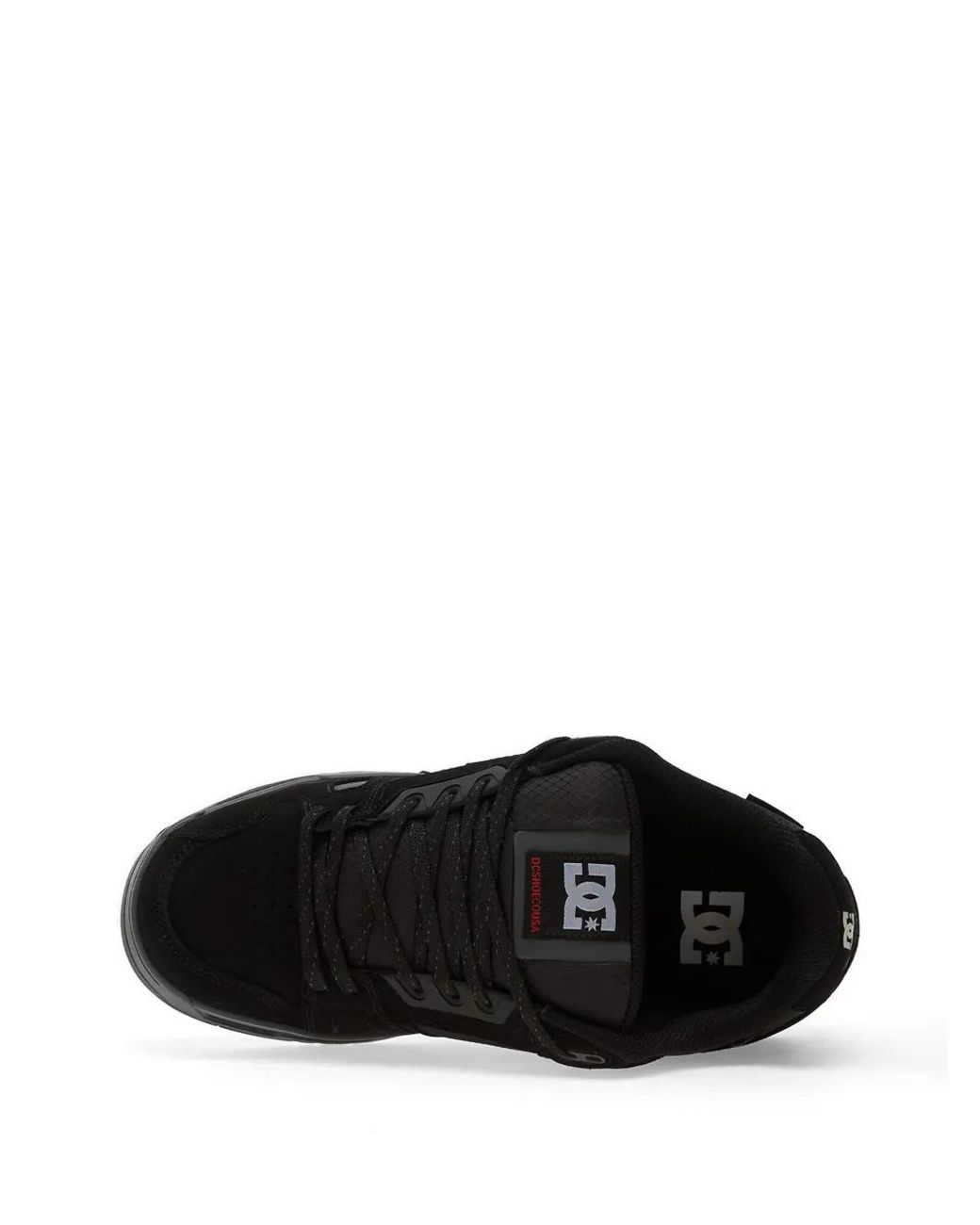 DC Shoes Black Stag Panelled Logo-Plaque Sneakers for men