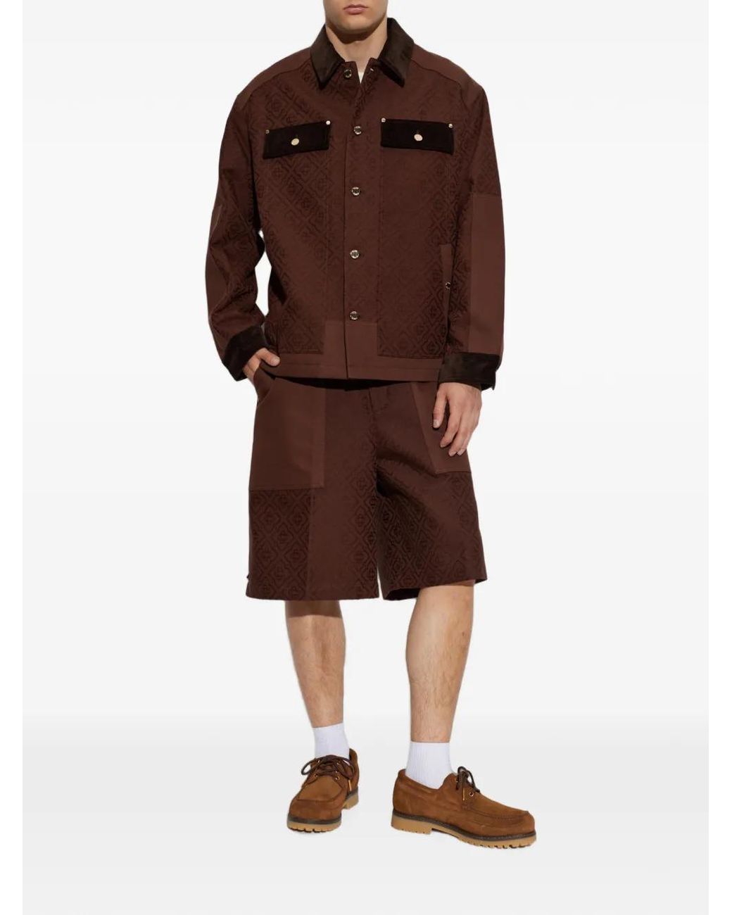 Casablanca Brown Hideki Suede Lace-Up Shoes for men