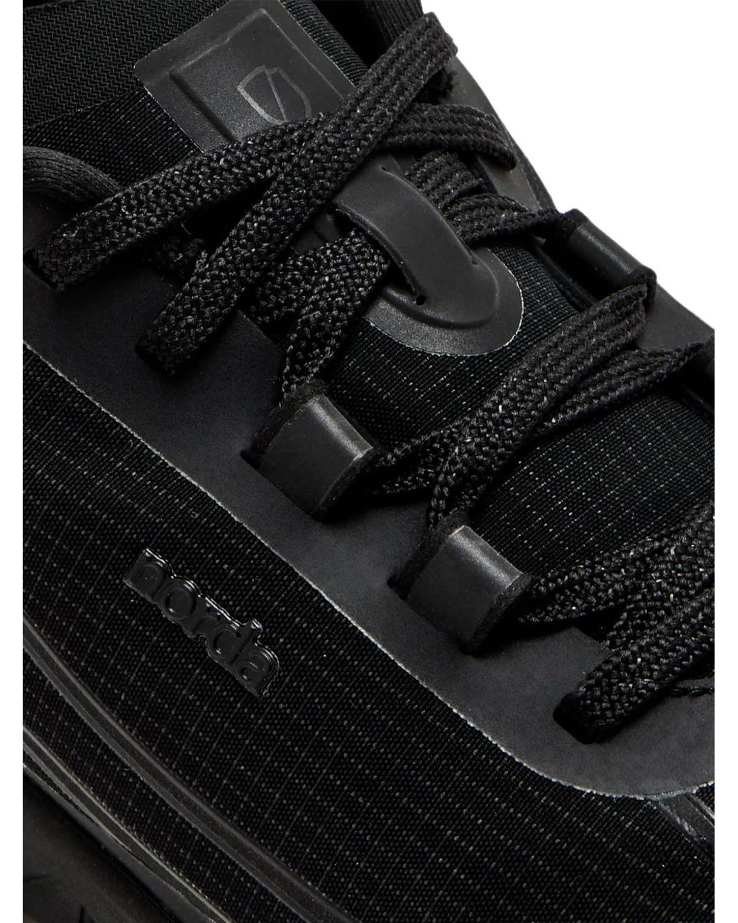 Norda Black Lace-Up Logo Sneakers