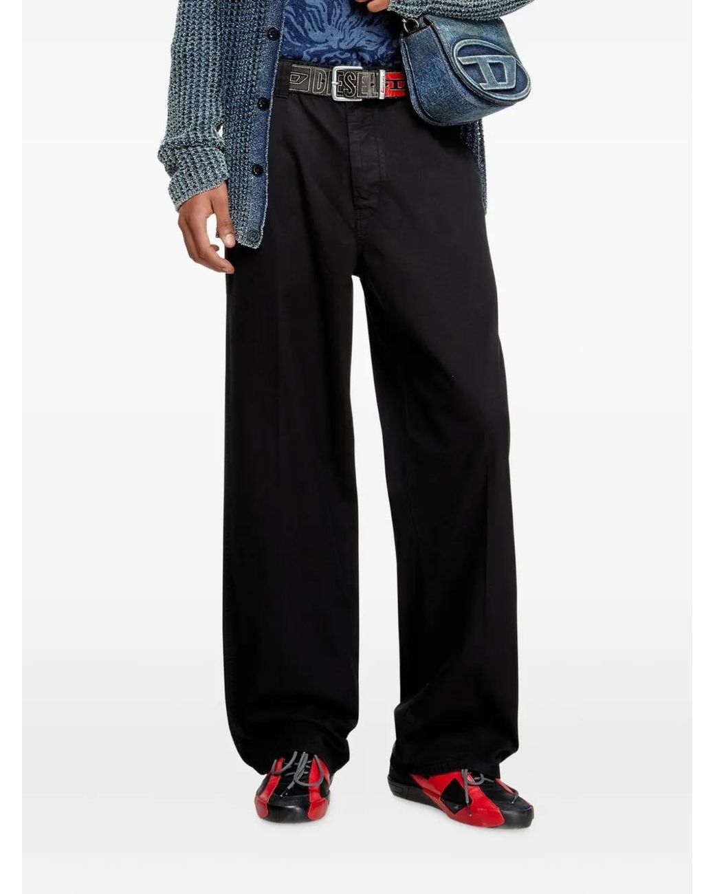 DIESEL Black P-Hant-Chino Trousers for men