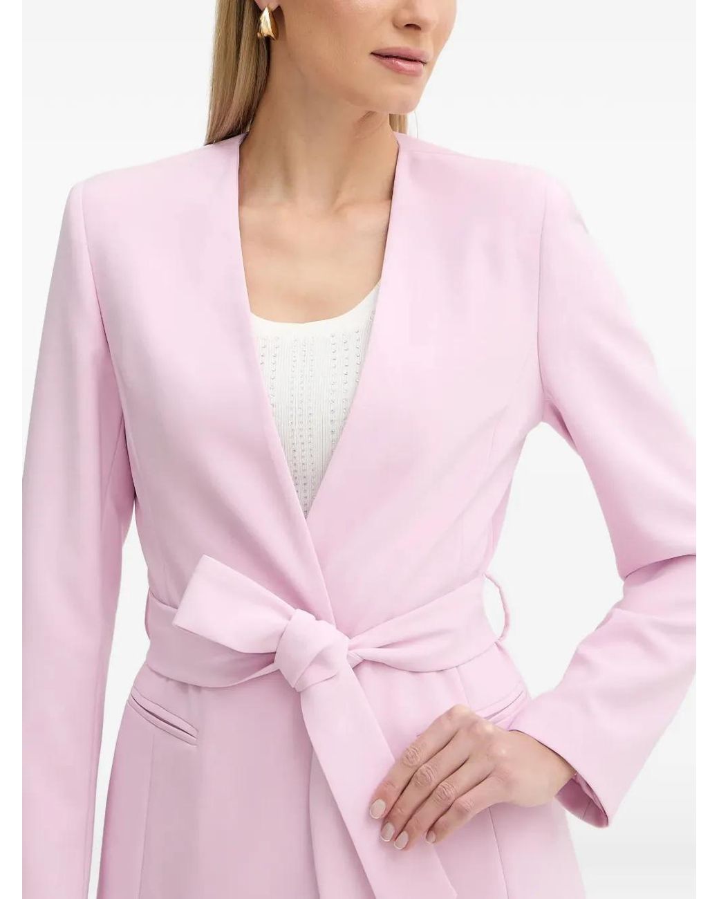 Fracomina Pink Belted Blazer