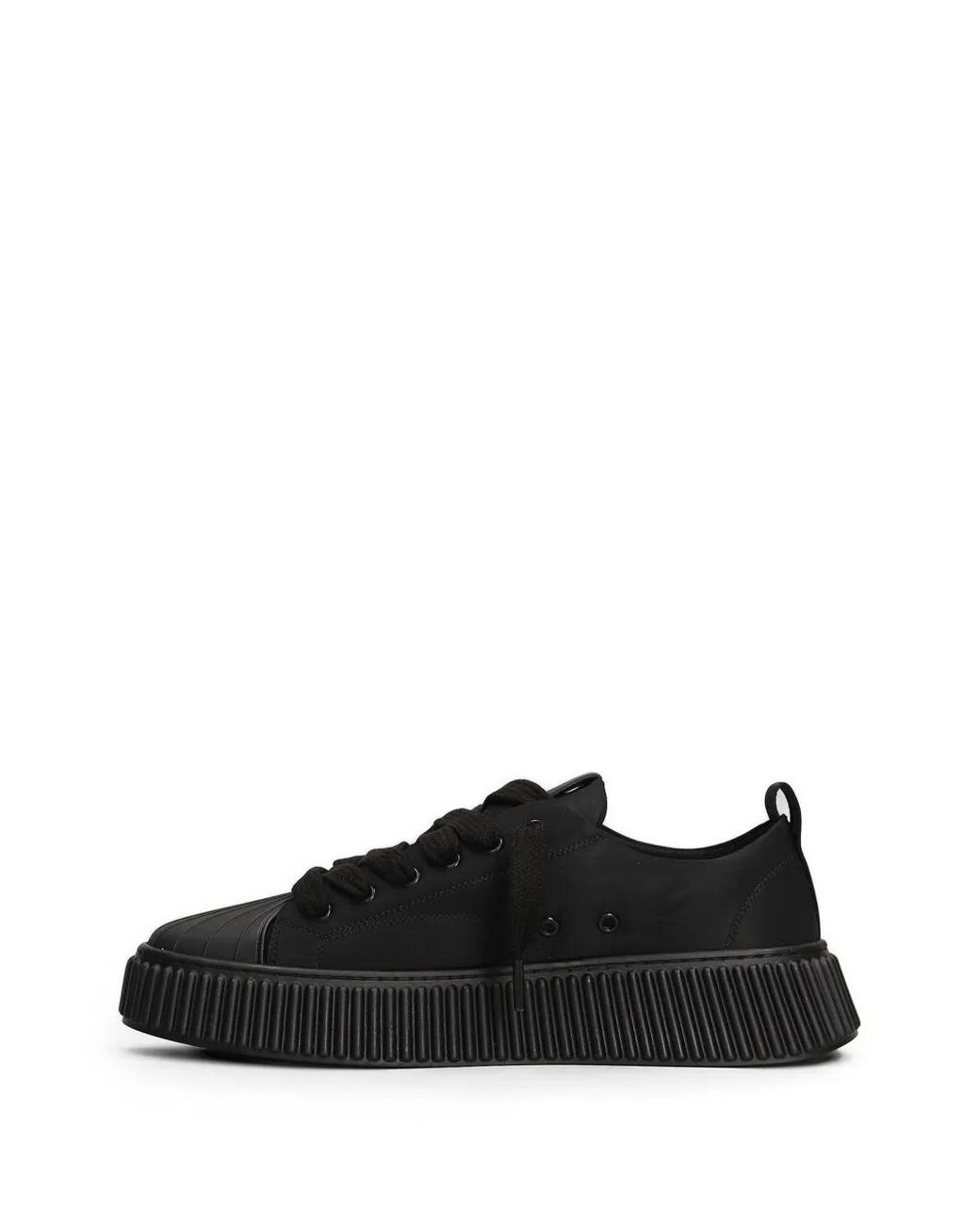 Rhun Black 2020 Treble Triple Ribbed-Sole Shell-Toe Sneakers for men