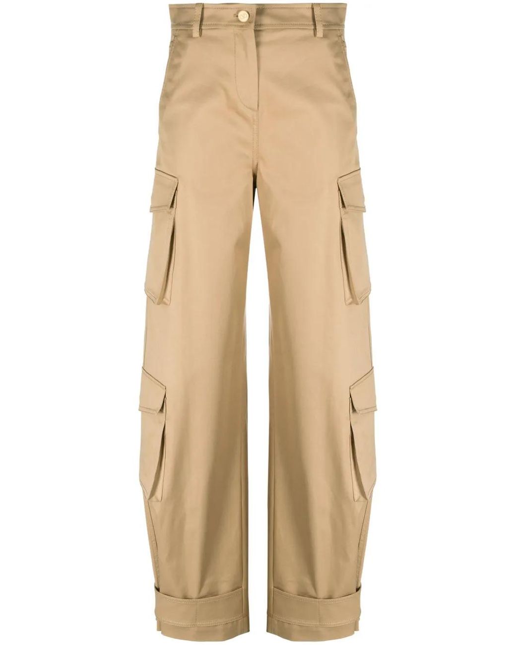 Valentino Garavani Natural High-Waisted Cargo Trousers