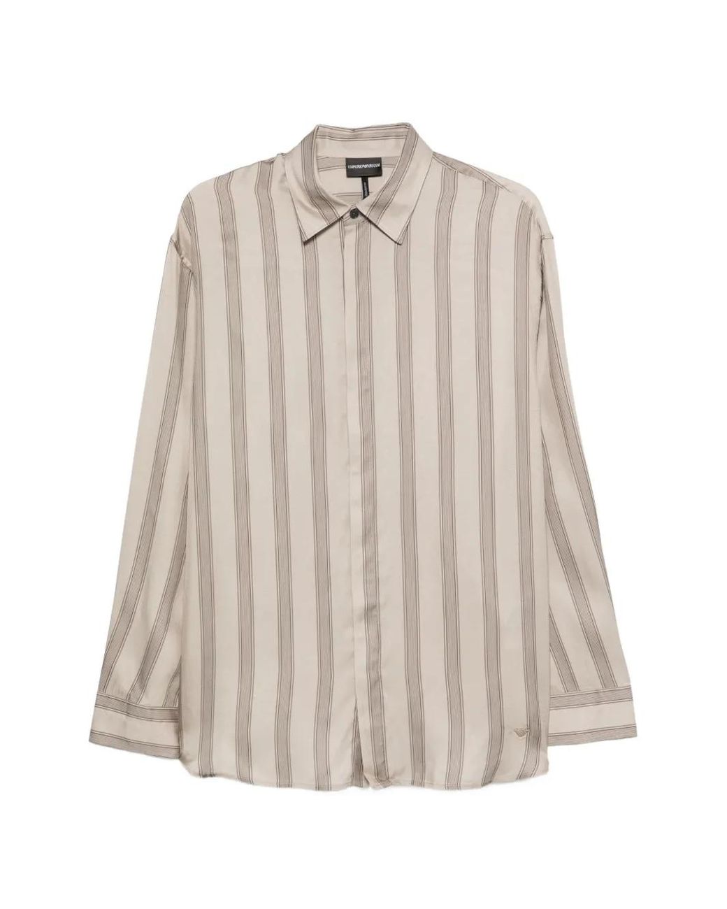 Emporio Armani Natural Comfort-Fit, Fluid Shirt With An All-Over Print for men