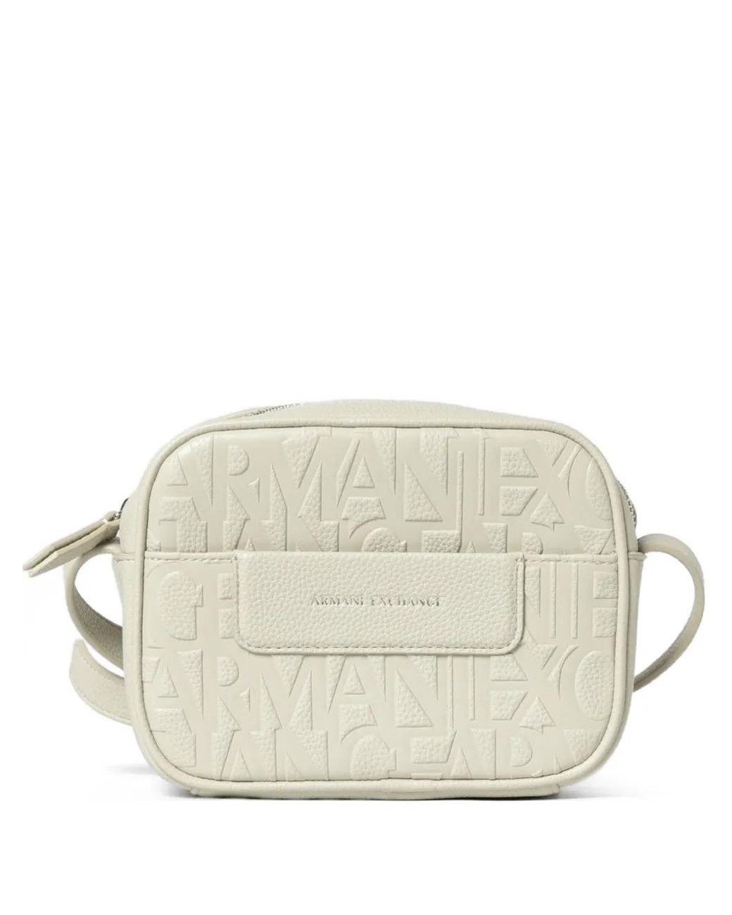Emporio Armani Natural Logo-Embossed Shoulder Bag