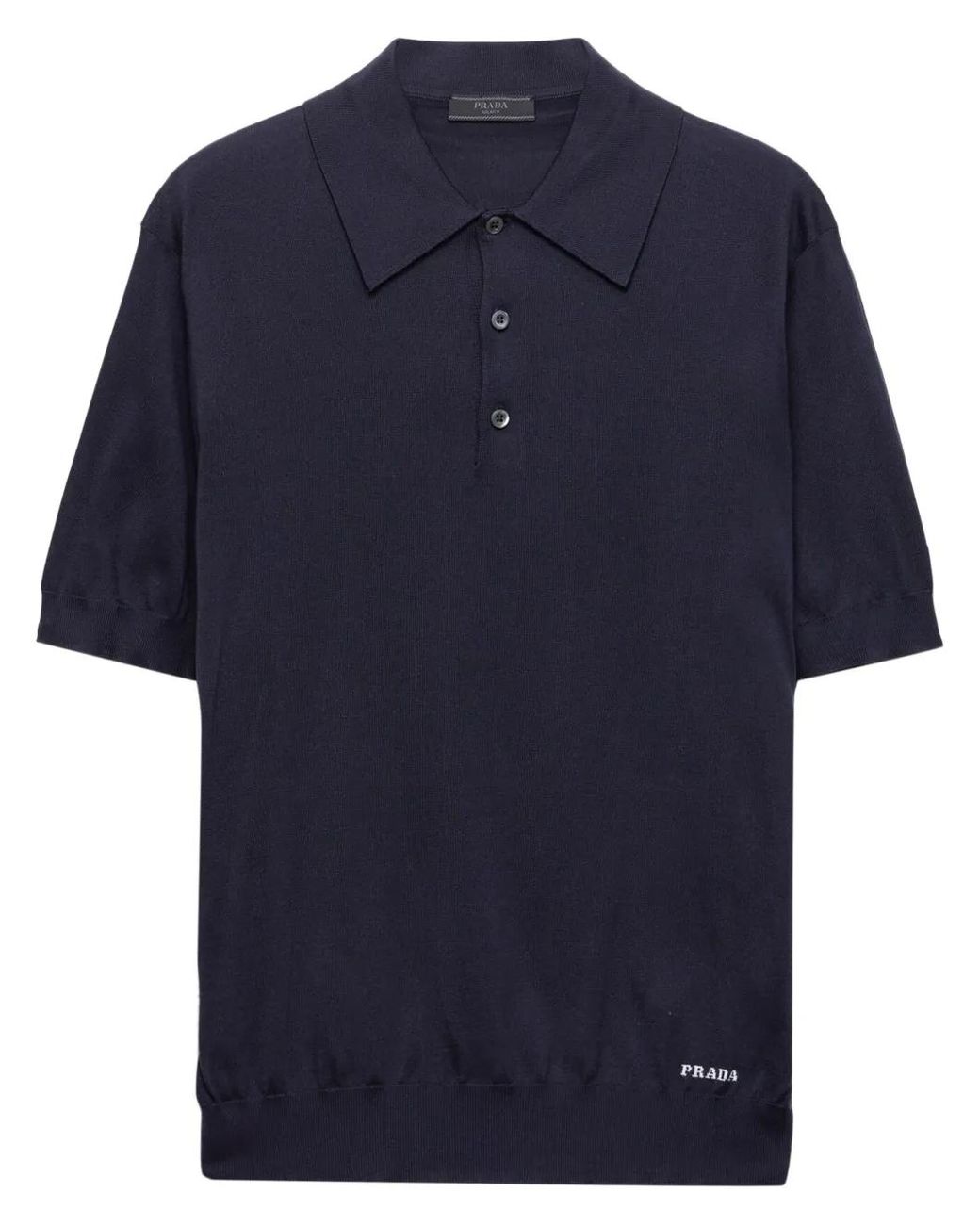 Prada Blue Silk Polo for men